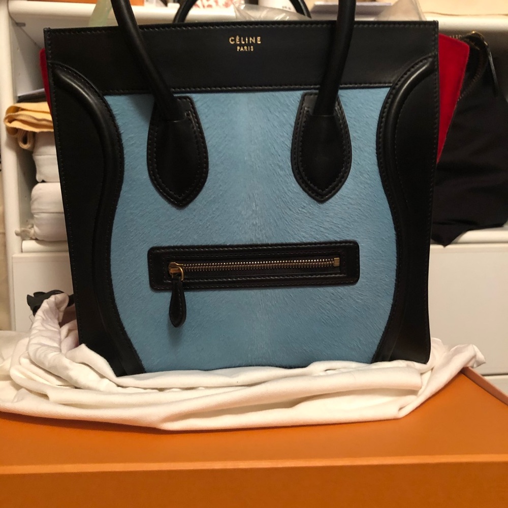 🌺✨Celine Pony Hair Tricolor Luggage Bag✨🌺 - Picture 3 of 9